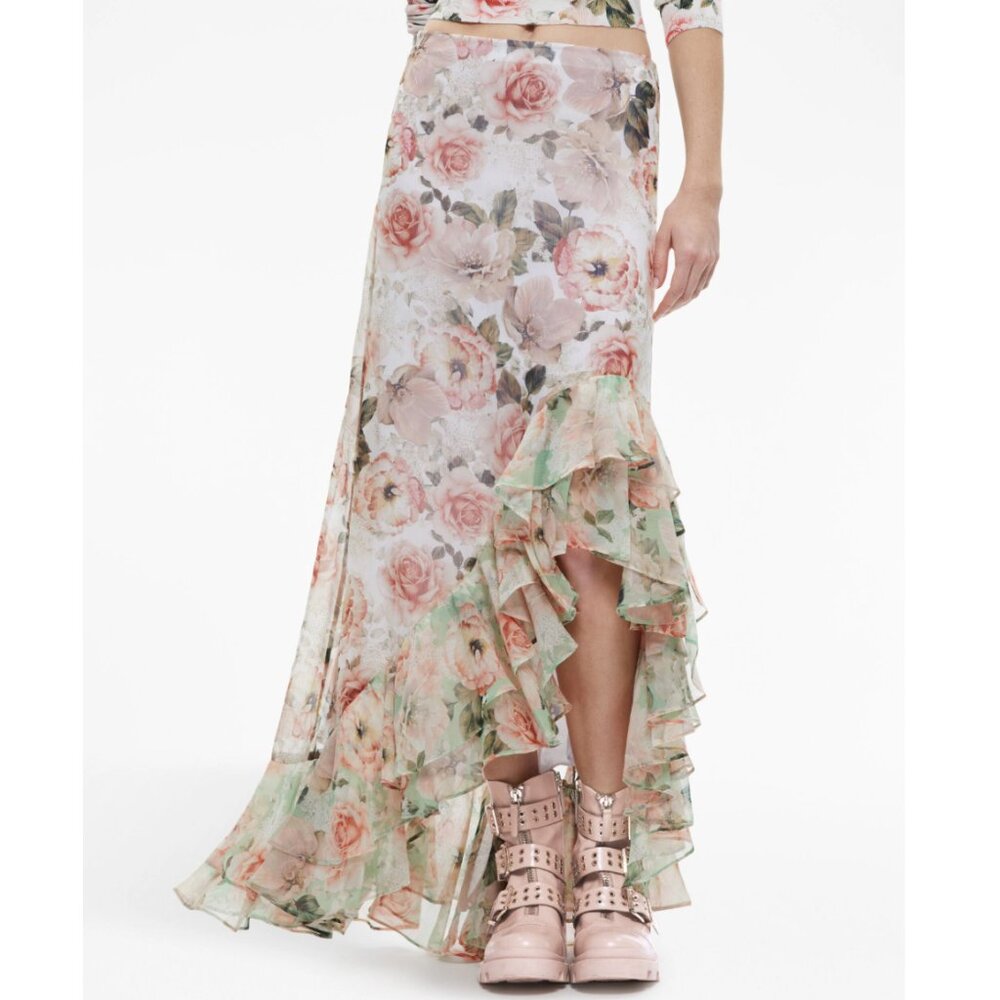 Alice + Olivia Braylee floral-print skirt